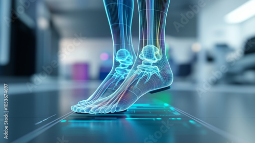 Visual exploration of human anatomy with a digital representation of feet photo