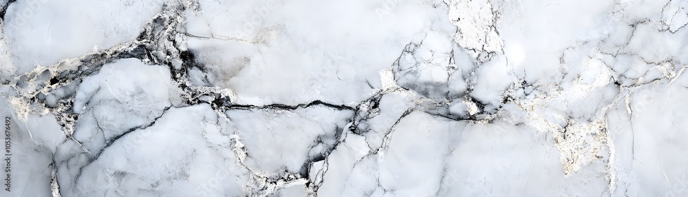 White Marble with Black Veins and Golden Highlights White Marble with Black Veins and Golden Highlights