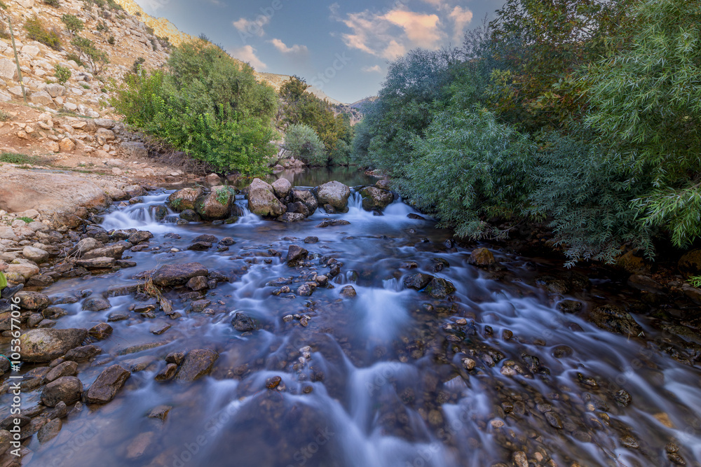 Zarava stream flowing in Eruh district of Siirt province, Türkiye