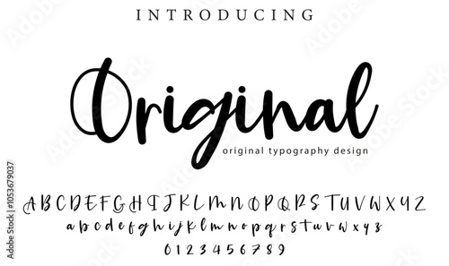Original Font Stylish brush painted an uppercase vector letters, alphabet, typeface