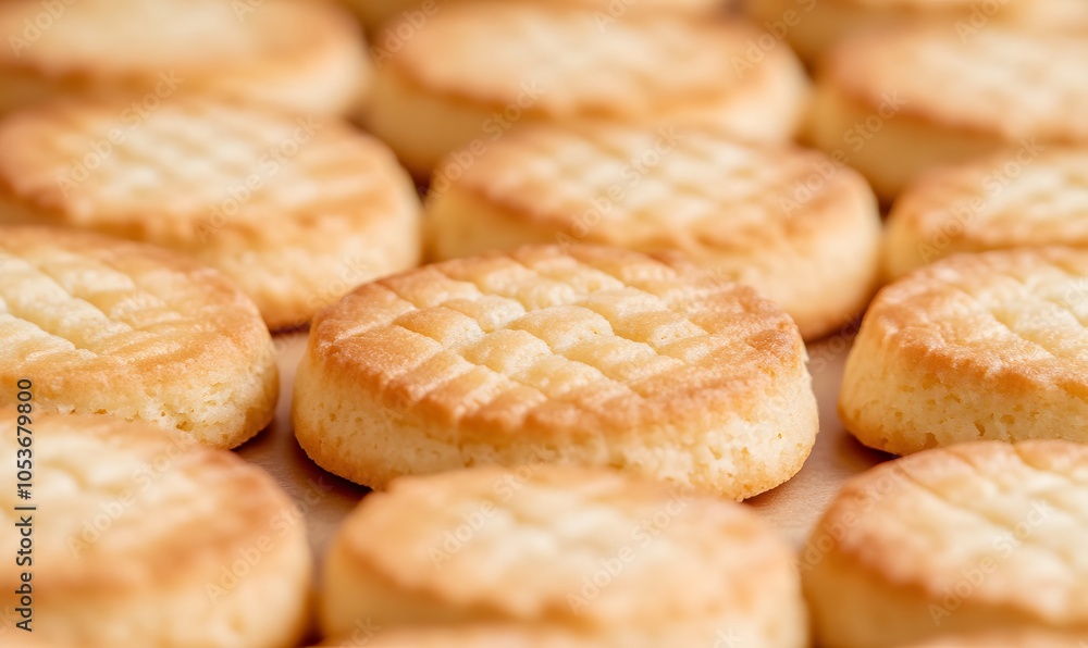 Biscuits with a soft brown texture, Generative AI Biscuits with a soft brown texture, Generative AI