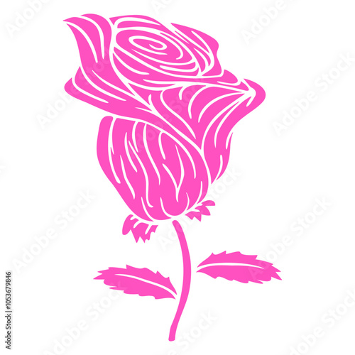 Valentine Rose Flower Cartoon Comic Design Happy Small Pretty Leaf Beautiful Green Plant Blooming Nature Lover Flowers Gardening Gardeners Thumb Garden Hobby Blooms Blossoms Gardener Leisure Summer