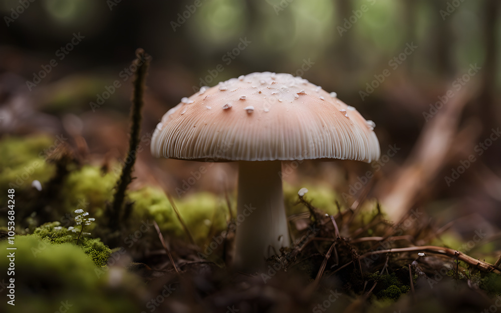 Closeup on brittlegill mushroom Closeup on brittlegill mushroom
