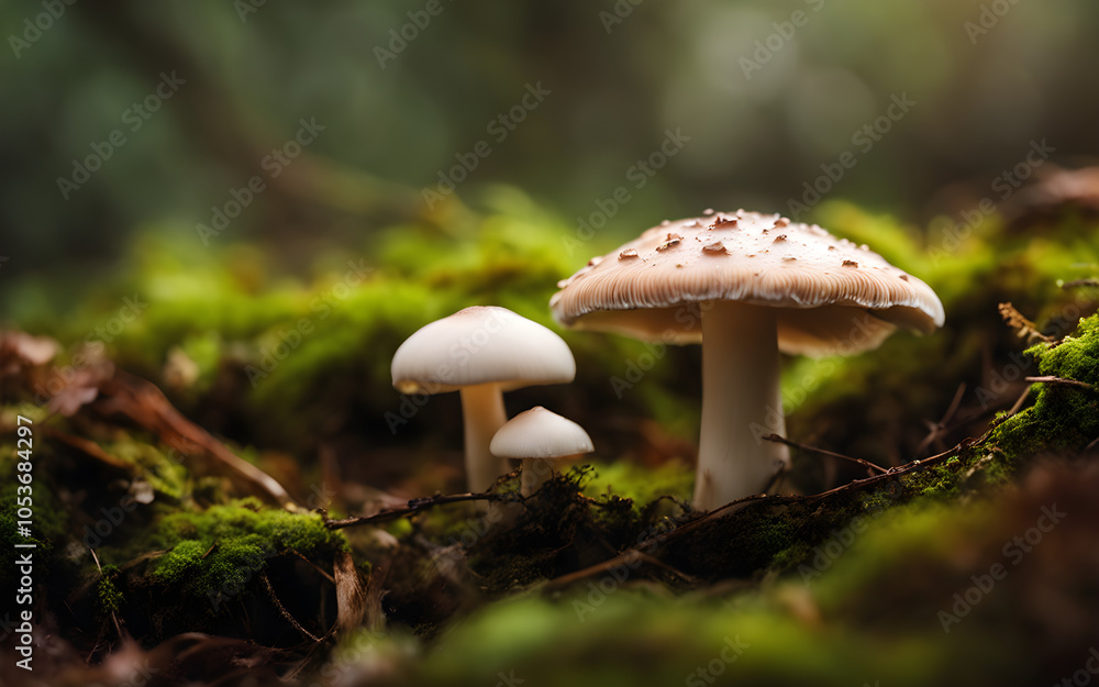 Fototapeta premium Closeup on brittlegill mushroom