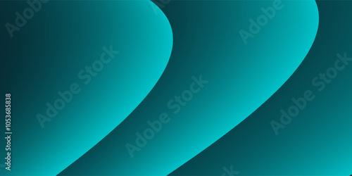 Dark blue abstract background with glowing curve. Shiny blue gradient geometric element. Dynamic curved lines graphic. Modern futuristic technology