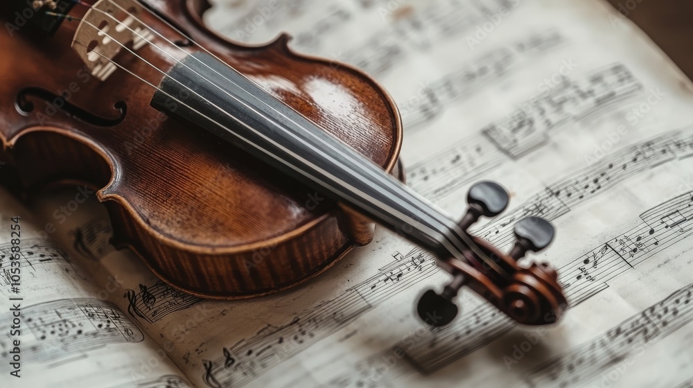 Fototapeta premium vintage sheet music background, 16:9
