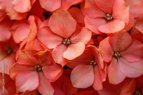 Euphorbia Blossom: Beautiful Close-Up of Colourful Flora Plant with Bracts in Garden Background photo