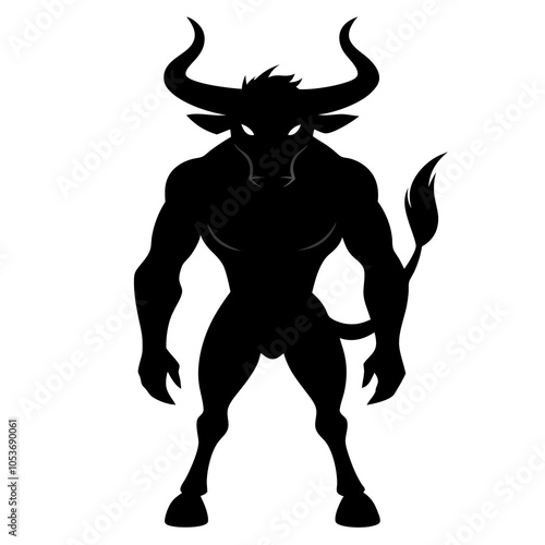 Minotaur Silhouette vector illustration