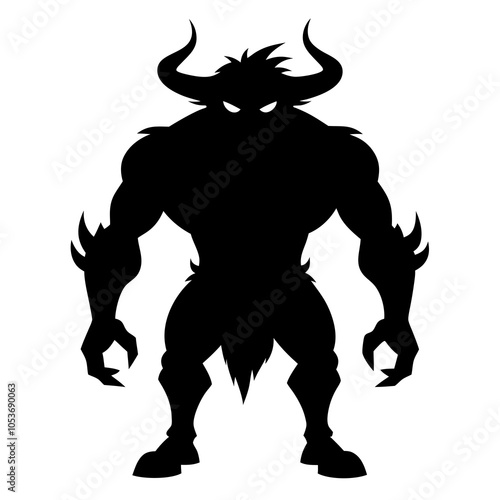 Minotaur Silhouette vector illustration