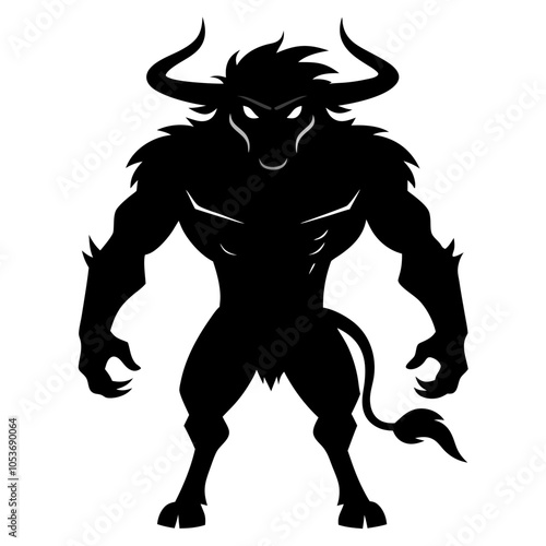 Minotaur Silhouette vector illustration