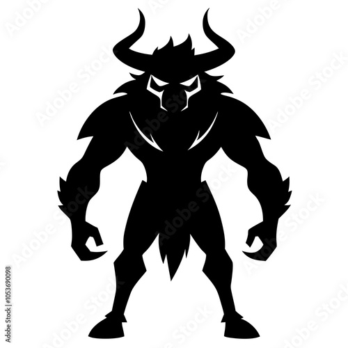 Minotaur Silhouette vector illustration