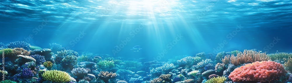 Naklejka premium Aerial view of an underwater city