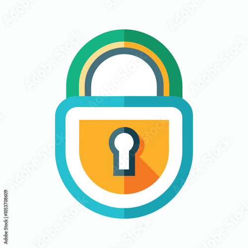 vector style lock icon