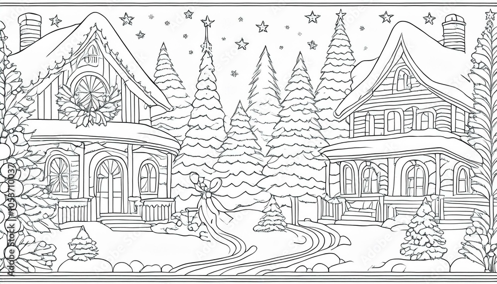 Obraz premium Weihnachten Ausmalbilder für Kinder