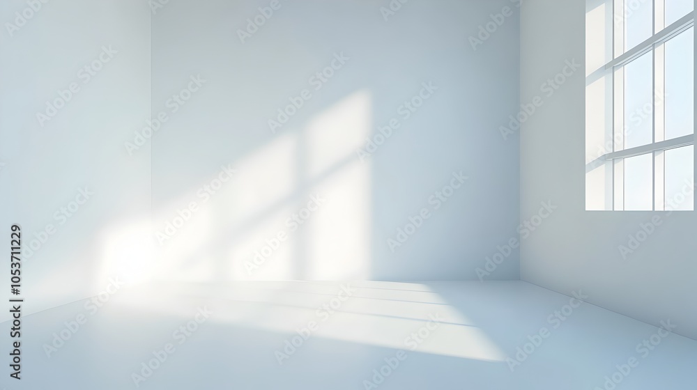 Fototapeta premium Clean White Background with Soft Shadows for Advertisements and Minimal Modern Design