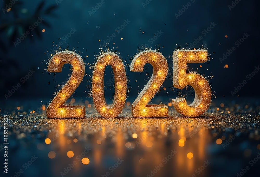 Happy new year 2025 typography greeting card, poster, banner with celebration elements. Happy new year walpaper. Happy new year 2025 typography greeting card, poster, banner with celebration elements. Happy new year walpaper.