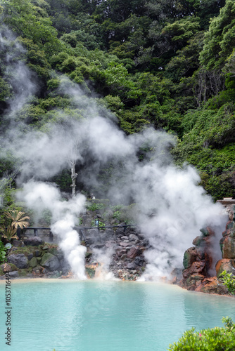 Konstfotografi Beppu Sea Hell Hot Spring, photographed in Oita, Kyushu, Japan