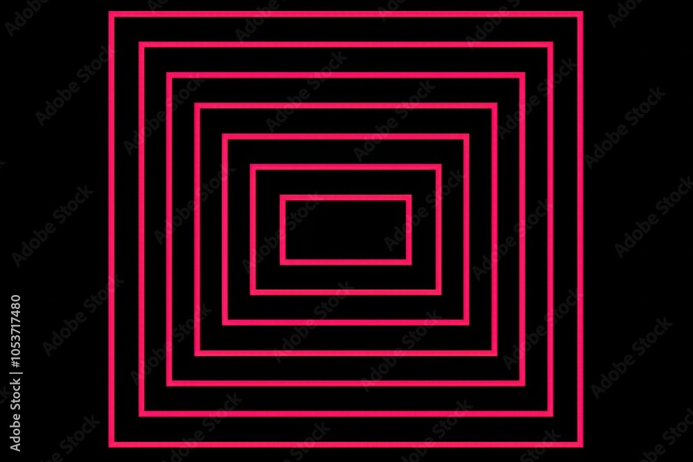 A black and pink square with red lines A black and pink square with red lines