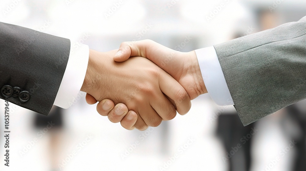 Business handshake in a professional setting Business handshake in a professional setting
