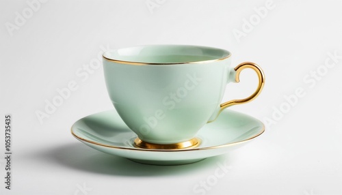 Tea cup on white background, isolated