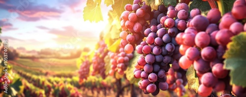 Closeup of wine grapes hanging on the vine, ready for harvest, symbolizing the start of the winemaking journey
