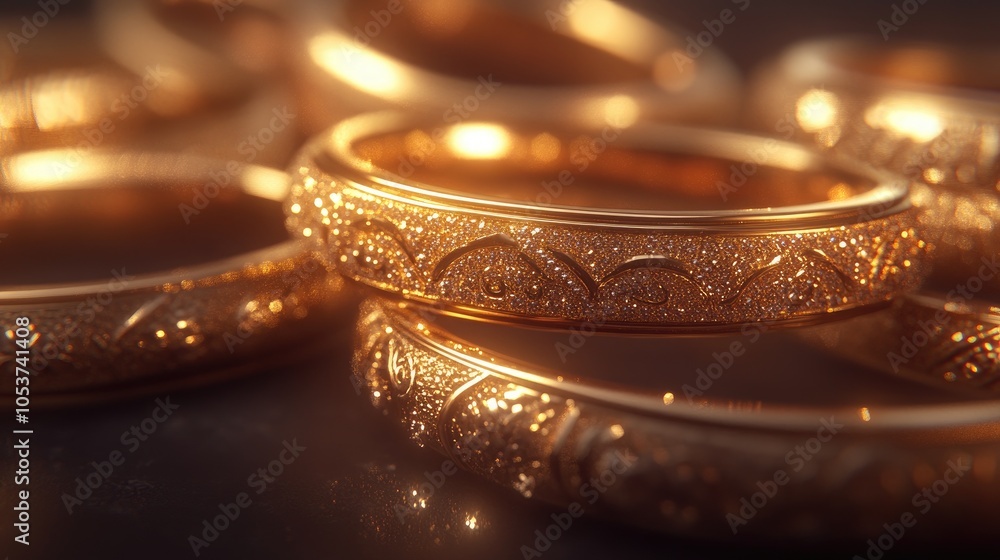 Elegant Golden Rings with Intricate Designs Elegant Golden Rings with Intricate Designs