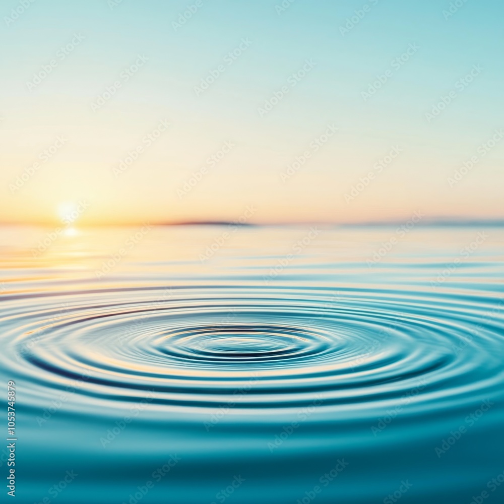 Gentle Ripples in a Serene Pond at Dusk Gentle Ripples in a Serene Pond at Dusk