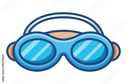 Swimming goggles icon.