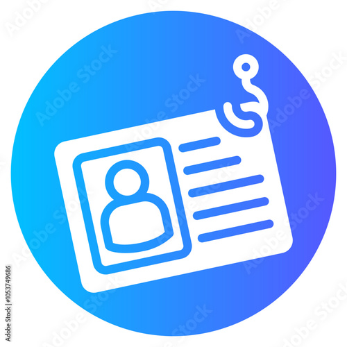 identity theft gradient icon