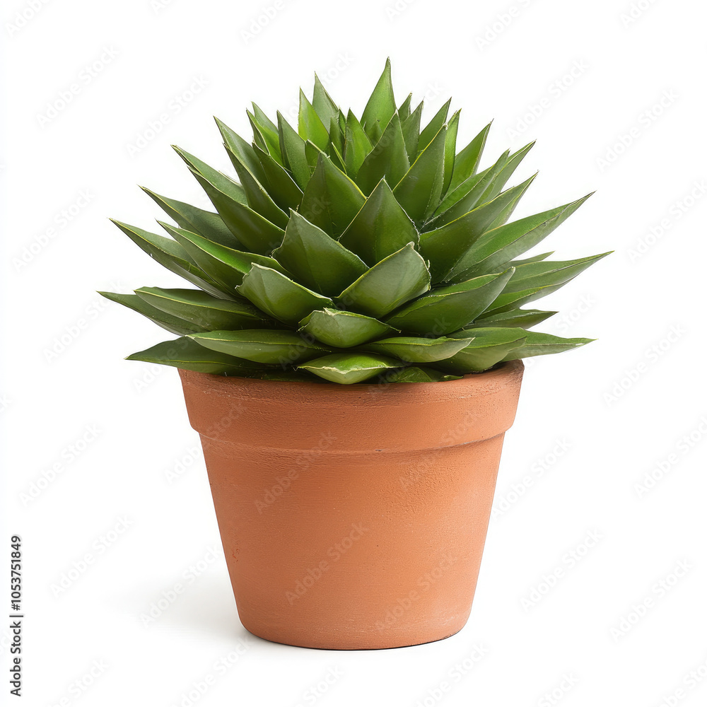 vibrant green agave plant in rustic terracotta pot adds touch of nature to any space, enhancing decor with its sharp, striking leaves vibrant green agave plant in rustic terracotta pot adds touch of nature to any space, enhancing decor with its sharp, striking leaves