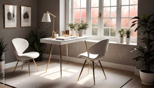 Photo interior modern design room 3d illustration
