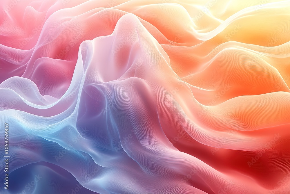 Fototapeta premium Abstract colorful wavy background with smooth and soft texture.