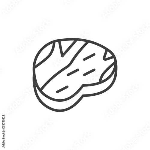 Grilled steak icon