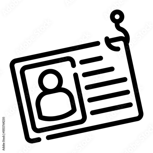 identity theft line icon