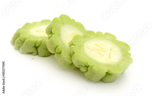 Green Bitter Gourd - stock photo
 photo