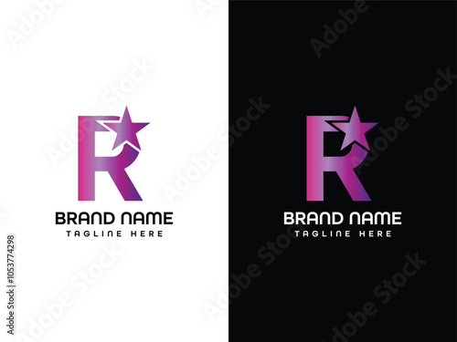 R Letter Leaf Aroplane Logo Design 