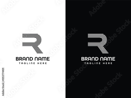 R Letter Leaf Aroplane Logo Design 