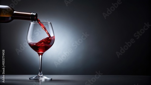 Minimalistic wine bottle pouring into a glass, elegant, classy, minimalist, wine, drink, alcohol, pouring, glass