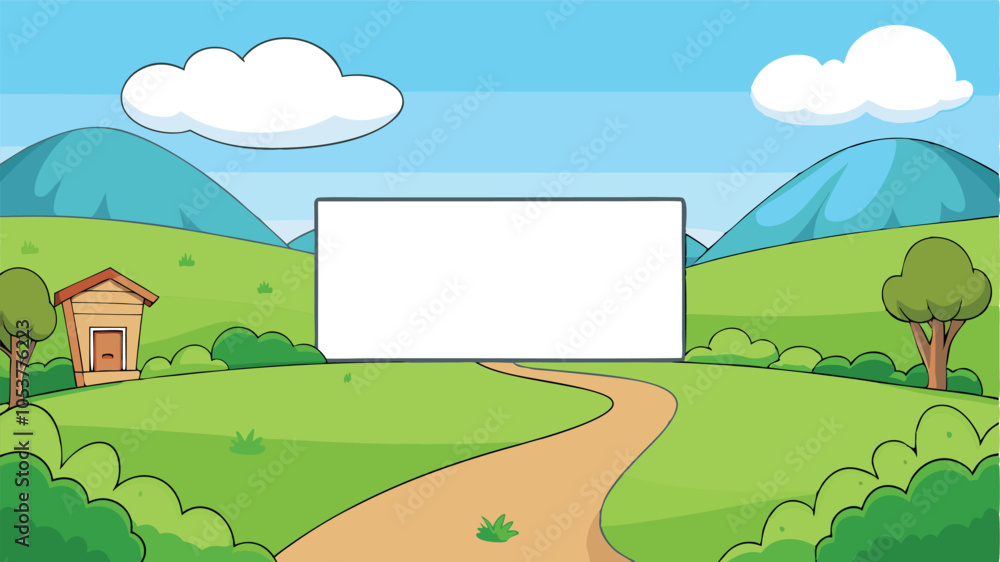 Fototapeta premium Expansive Green Meadow Landscape: Perfect for Backgrounds and Nature Scenes