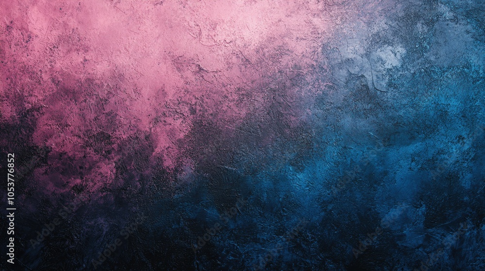 Fototapeta premium Pink and blue gradient with dark grainy texture, modern background.