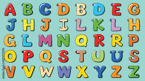 A to Z: English Alphabet Letter Illustrations in Vibrant Colors
