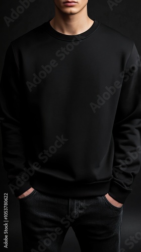 Man in Black Sweatshirt