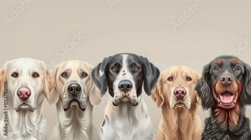 group of dogs and their dog photo