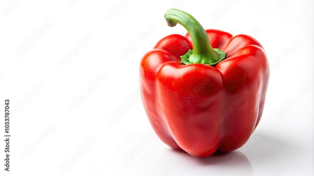 Red sweet bell pepper isolated on white background Red sweet bell pepper isolated on white background