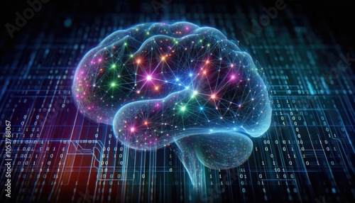 Obraz na płótnie High-Quality Abstract Visuals Representing Machine Learning and Neural Networks - Futuristic Digital Art for AI, Deep Learning, Data Processing, and Advanced Technology Concepts w salonie