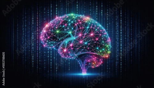 Obraz na płótnie High-Quality Abstract Visuals Representing Machine Learning and Neural Networks - Futuristic Digital Art for AI, Deep Learning, Data Processing, and Advanced Technology Concepts w salonie