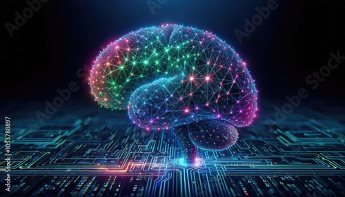 Obraz na płótnie High-Quality Abstract Visuals Representing Machine Learning and Neural Networks - Futuristic Digital Art for AI, Deep Learning, Data Processing, and Advanced Technology Concepts w salonie