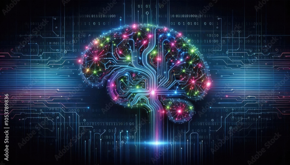 High-Quality Abstract Visuals Representing Machine Learning and Neural Networks - Futuristic Digital Art for AI, Deep Learning, Data Processing, and Advanced Technology Concepts