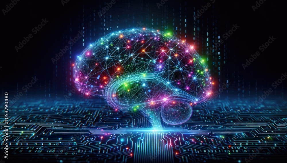 High-Quality Abstract Visuals Representing Machine Learning and Neural Networks - Futuristic Digital Art for AI, Deep Learning, Data Processing, and Advanced Technology Concepts