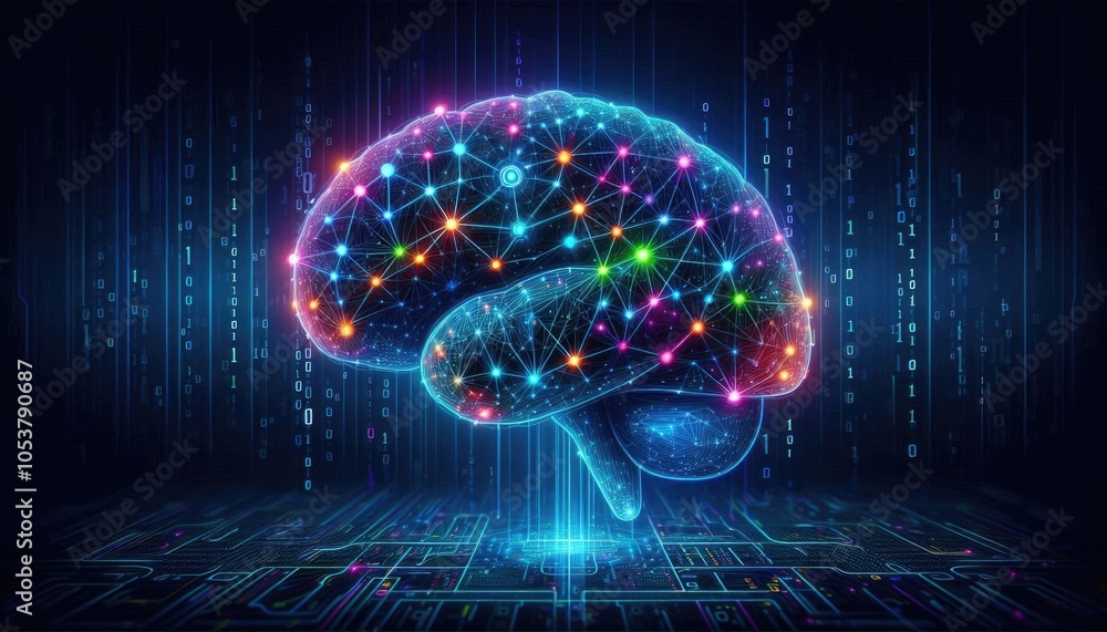 High-Quality Abstract Visuals Representing Machine Learning and Neural Networks - Futuristic Digital Art for AI, Deep Learning, Data Processing, and Advanced Technology Concepts